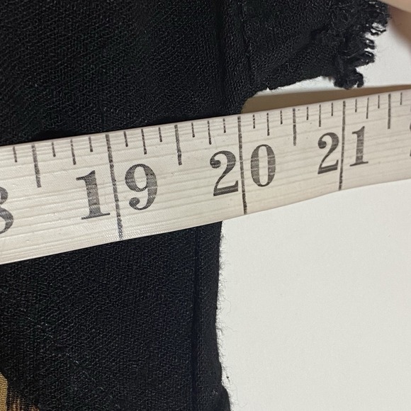 Umgee Dress Womens Small Black Leopard Linen Boho Fringe Hem Pockets Casual Nice - Picture 15 of 16